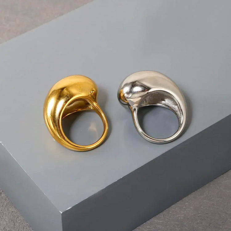 Crystal Zircon Stacking Ring — 18K Gold or Silver Plated, Stainless Steel