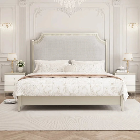 European Minimalist Waterproof Bed Frame with Headboard