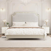 European Minimalist Waterproof Bed Frame with Headboard Jonine’s Corner