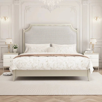 European Minimalist Waterproof Bed Frame with Headboard