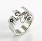 Personality Round Beads Ring Band Small Clear Crystal Zircon Waterproof Stainless Steel Rings Simple Granular Fine Jewelry