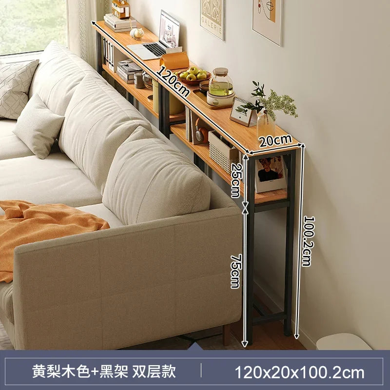 Narrow Sofa Gap Side Table — Space-Saving Partition Rack