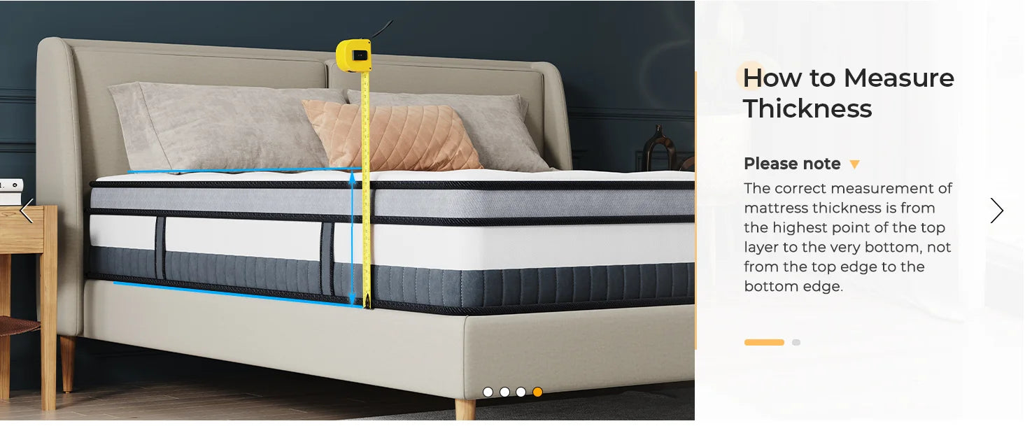 Vesgantti 12 Inch Innerspring Multilayer Hybrid Mattress with Memory Foam and Pocket Spring Mattress Medium Firm Feel