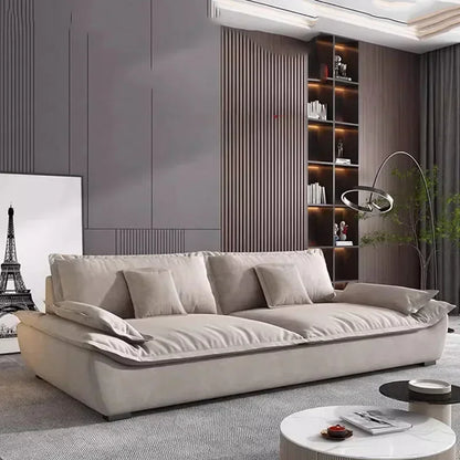 Luxury Genuine Leather Sofa — Designer Modular Living Room Seating
