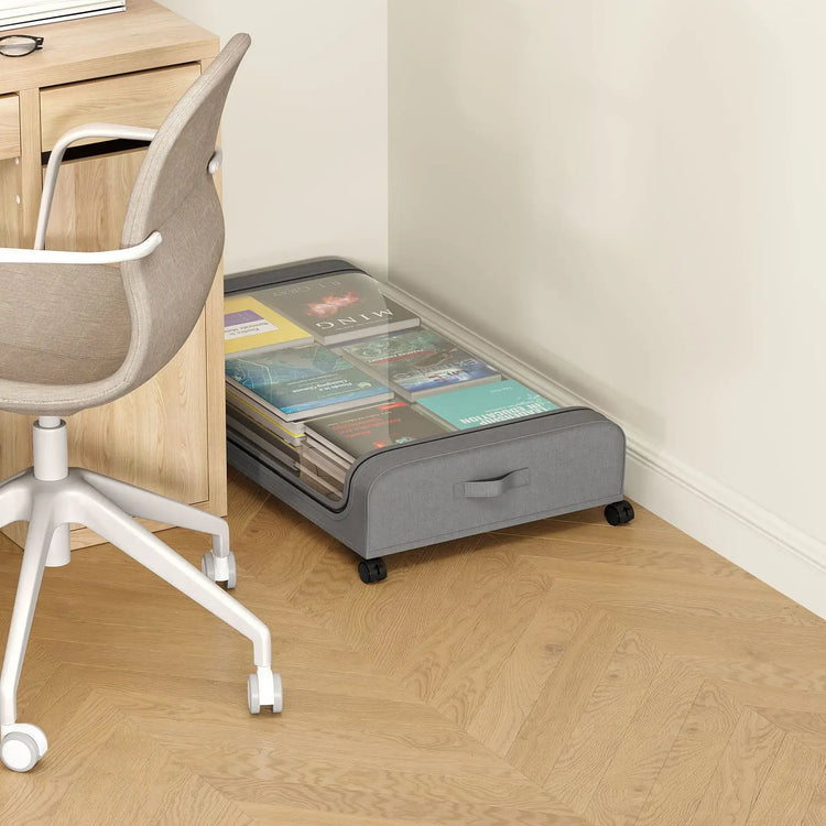 Under-Bed Rolling Storage Organizer with Wheels  Dust-Proof Drawer — Uncategorized