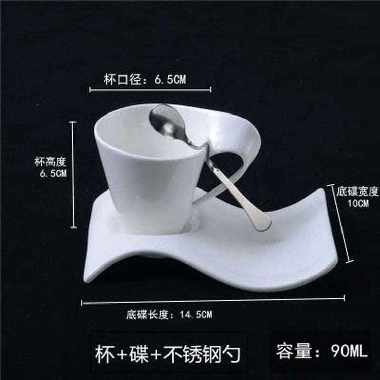 The Morning Ritual — Wavy Ceramic Coffee Cup