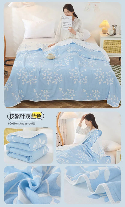 Cotton Gauze Summer Quilt — Plaid