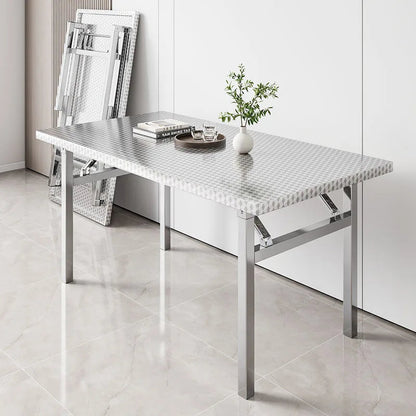 Buffet Serving Counter Home Dining TableStainless Steel Multifunctional Foldable Table Portable Outdoor Camping Desk Commercial Jonine’s Corner
