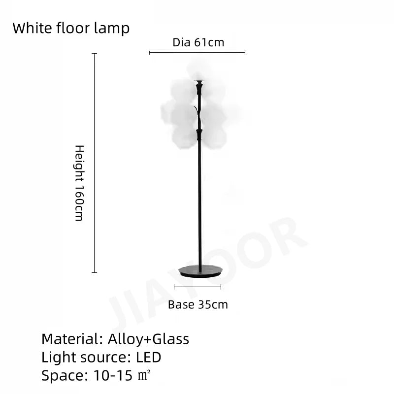 The Grape Cluster — Sculptural Glass Floor Lamp with Warm LED Glow