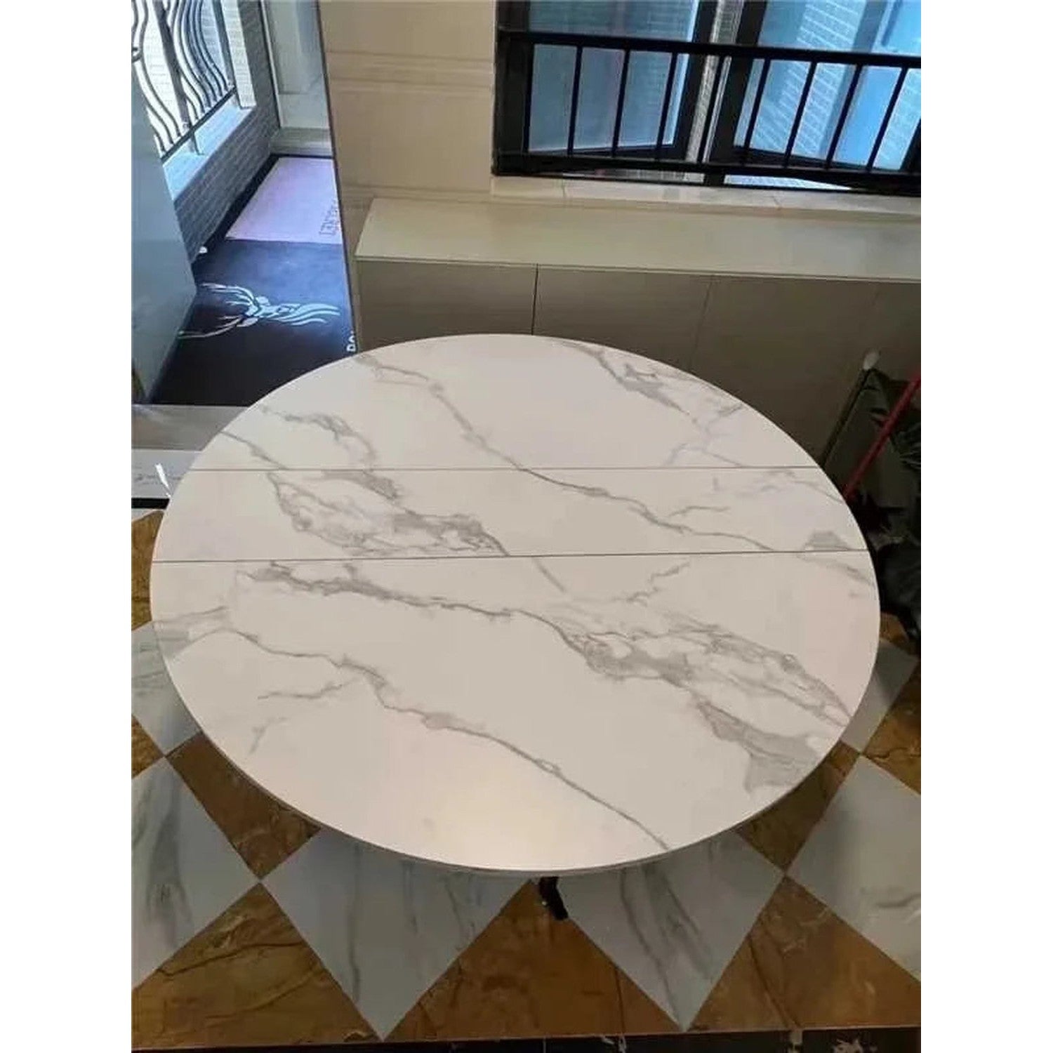 Round Foldable Dining Table — 100 &amp; 120cm