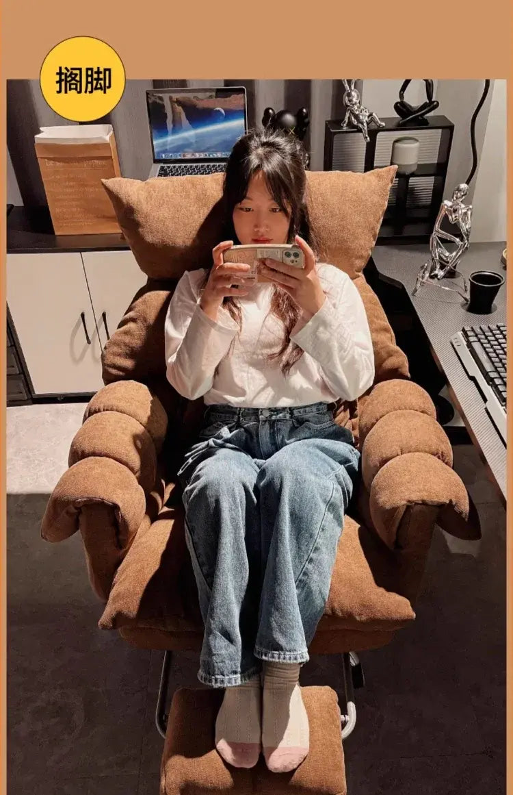 Comfortable Long-term Sofa Chair, Gaming Chair, Bedroom Desk Chair, Home Study Office Stool, Soft and Comfortable Jonine&