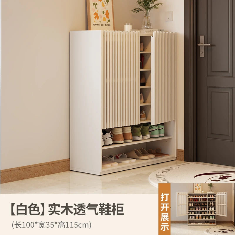 Entryway Wood Shoes Rack Vintage Luxury Space Saving Shoes Rack Storage Unit Meuble De Rangement Multifunction Furniture Jonine’s Corner