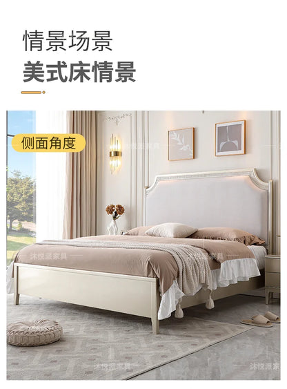 European Minimalist Waterproof Bed Frame with Headboard