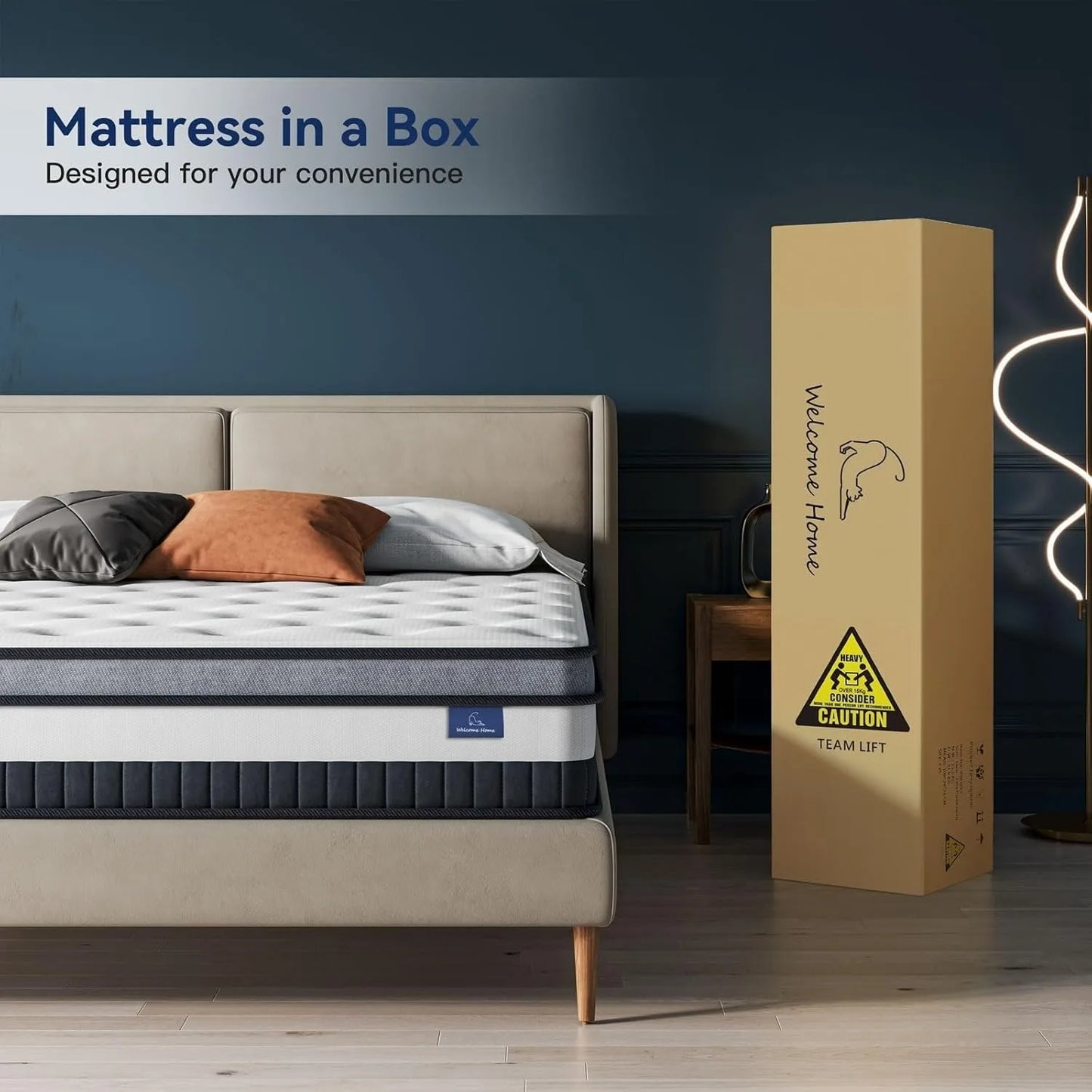 Vesgantti 12 Inch Innerspring Multilayer Hybrid Mattress with Memory Foam and Pocket Spring Mattress Medium Firm Feel