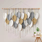Boho Home Decoration, Macrame Tapestry Macrame Leaf Feather Wall Hanging Decor for Living Room Bedroom, Boho Wall Art Home Decor