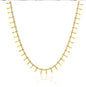Stainless Steel Vintage Textured Delicate Necklace