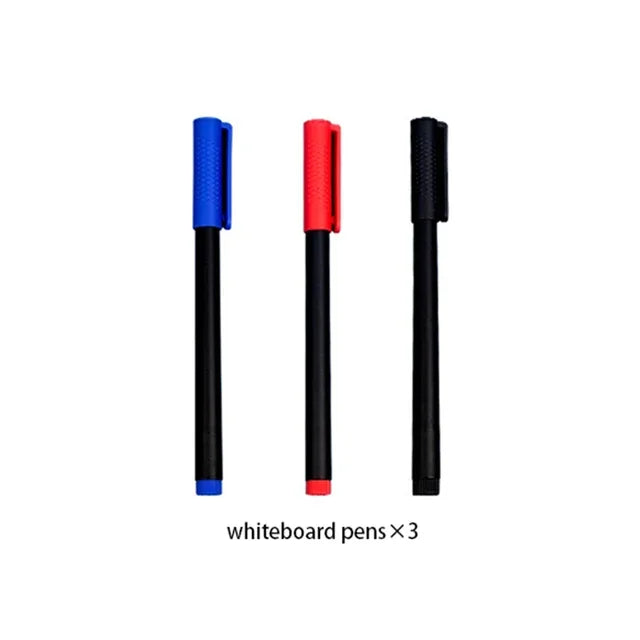 Write It, Wipe It, Repeat — Reusable Whiteboard Set with Blue Pen &amp; Eraser