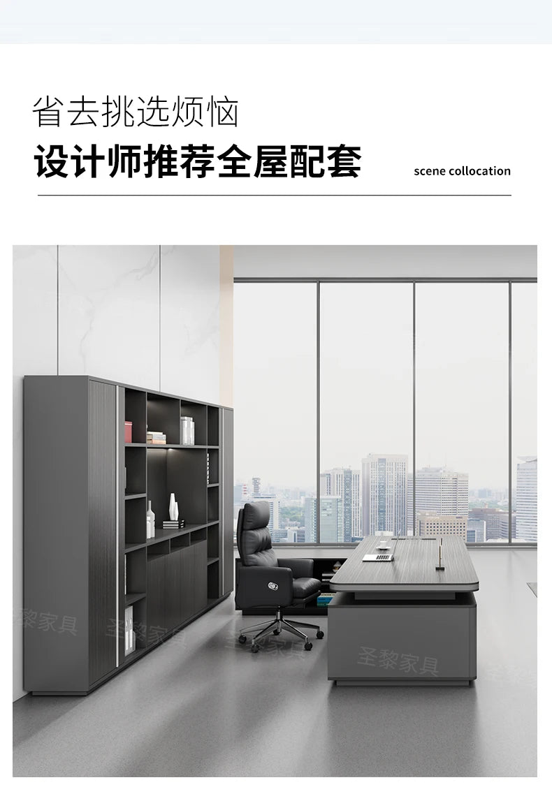 L-Shape Storage Executive Desk