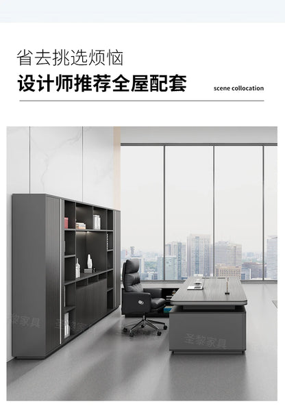 L-Shape Storage Executive Desk