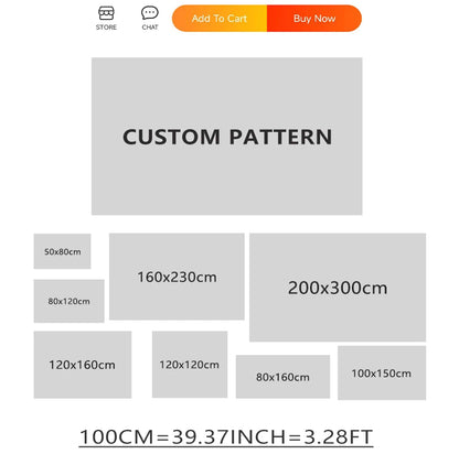Round Gradient Area Rug — Machine Washable Non-Slip Floor Mat for Living Room & Bedroom