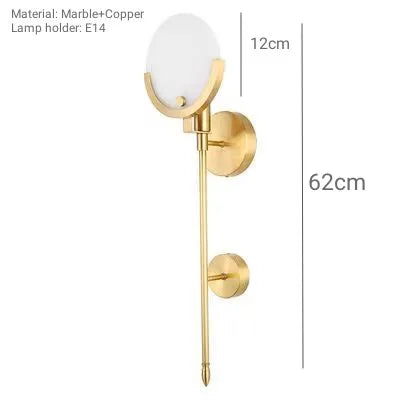 Marble Wall Sconce — Luxury Stone Wall Lamp for Living Room, Bedroom & Bathroom