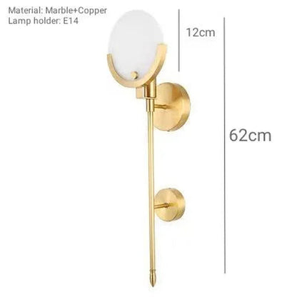 Marble Wall Sconce — Luxury Stone Wall Lamp for Living Room, Bedroom &amp; Bathroom