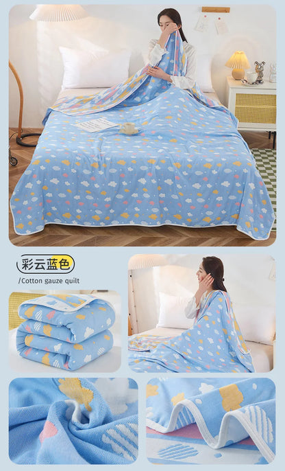 Cotton Gauze Summer Quilt — Solid