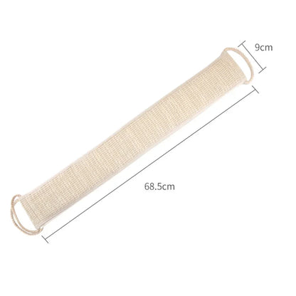 The Deep Clean — Sisal Back Scrubber Belt for Shower Exfoliation