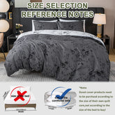 Black and White Plant Print Three-Piece Quilt Cover Set (1 Quilt Cover + 2 Pillowcases) Ultra-Soft Breathable Fabric, Skin-Friendly, Comfortable, Breathable, Machine Washable, Suitable for All Seasons, Elegant and Exquisite, Jonine&