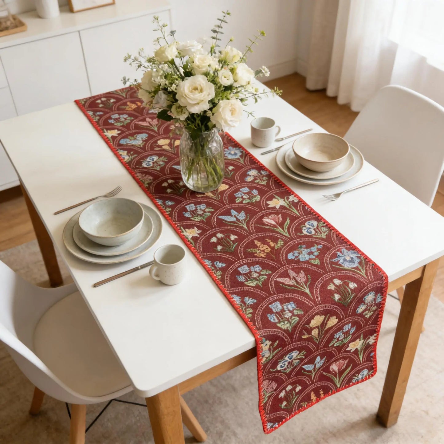 Nordic Cotton Linen Table Runner — Multiple Sizes & Patterns