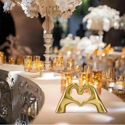 Heart Hand Love Sculpture — Nordic Luxury Desktop Decor