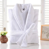 Terry Robe Women 100% Cotton Bathrobe Lovers Brown Robes Men Bathrobe Solid Towel Fleece Long Sleepwear Bridesmaid Robe White Jonine’s Corner