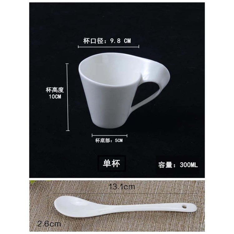 The Morning Ritual — Wavy Ceramic Coffee Cup