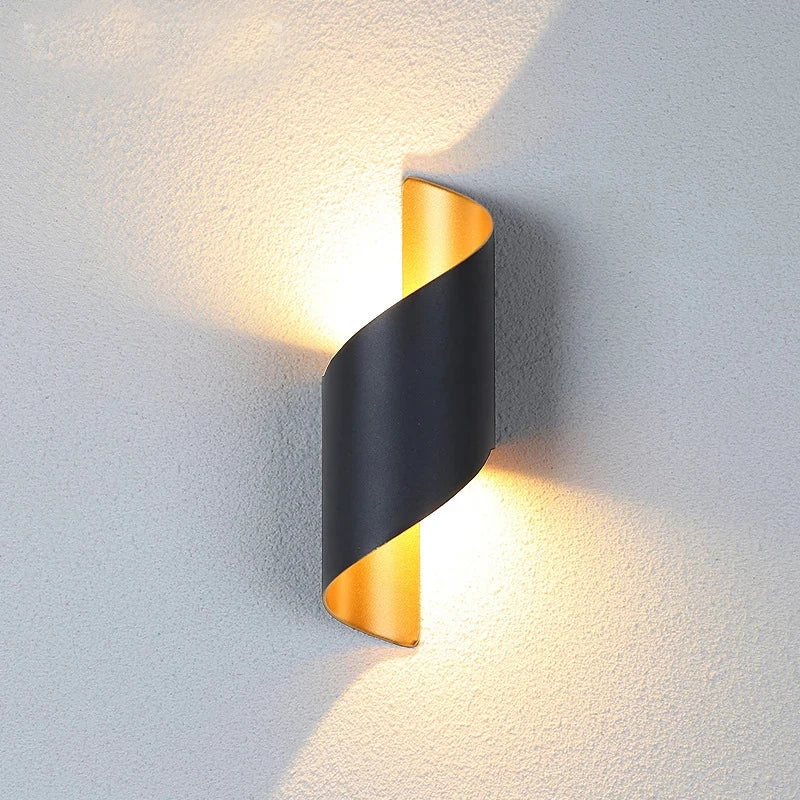 Spiral LED Wall Light — Nordic Modern Indoor & Outdoor Sconce