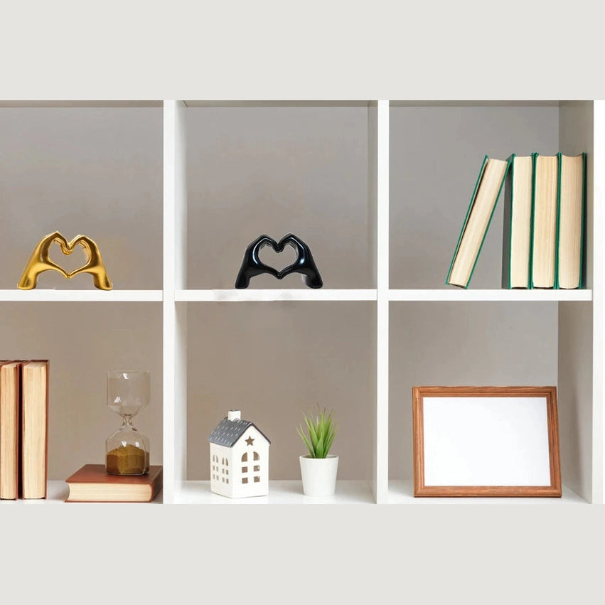 1pc Love Gesture Sculpture Desktop Decoration Heart Hand Nordic Light Luxury Crafts Can be given as a romantic gift for couple Jonine’s Corner