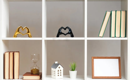Heart Hand Love Sculpture — Nordic Luxury Desktop Decor