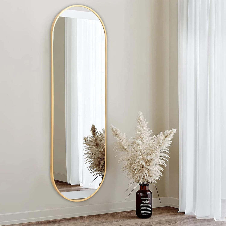 The Mirror That Opens the Room — Oversized Oval Full-Length Mirror