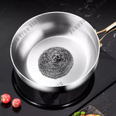 316 Stainless Steel Frying Pan Deepened Wok Non-Stick Skillets Steak Gas Stove Induction Cooker Universal Pan Kitchen Cookware Jonine&