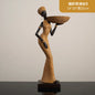 Woven in Gold — Tribal Weave Resin Sculpture in Bohemian Gold & Brown