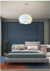 White Rose Petal Pendant Light — Nordic Sculptural Chandelier Jonine&