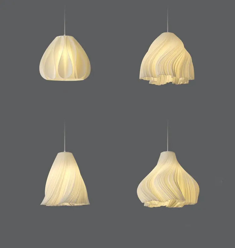 3D Flower Pendant Light — Nordic Resin Chandelier – Modern Decor