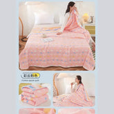 Multi-functional Summer Quilt Thin Breathable Duvet Cool Breathability Cotton Gauze Fabric Towel Blanket Skin-friendly Comforter