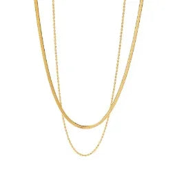 Stainless Steel Vintage Textured Delicate Necklace