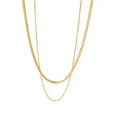 Gold Heart Toggle Necklace — Beaded Chain Gift for Her