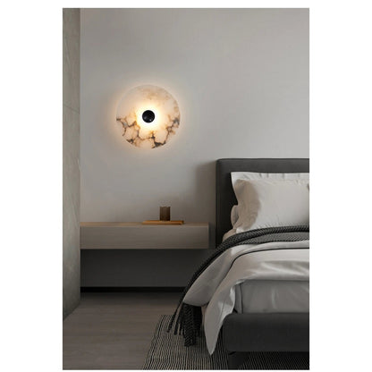 Marble Wall Sconce — Luxury Stone Wall Lamp for Living Room, Bedroom &amp; Bathroom
