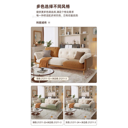 Cream Luxury Corner Sofa — Modern 3-Seat Living Room Sofa