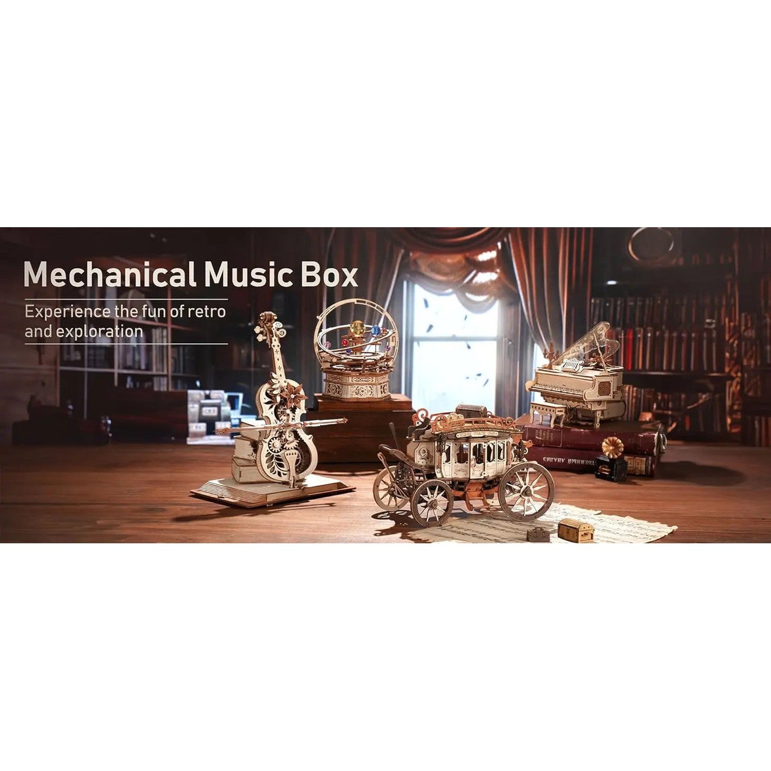 ROKR Magic Piano — 3D Wooden Puzzle Music Box