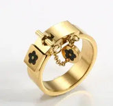 Crystal Zircon Stacking Ring — 18K Gold or Silver Plated, Stainless Steel