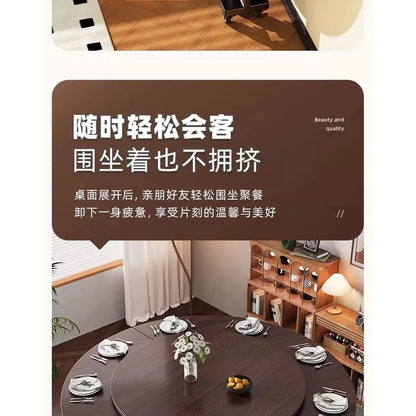 Round Foldable Dining Table — 100 &amp; 120cm
