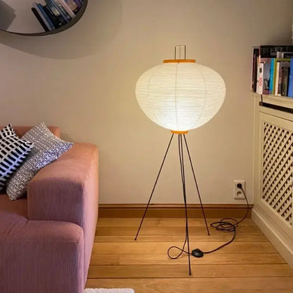 Noguchi Akari Rice Paper Floor Lamp — Wabi-Sabi Standing Light